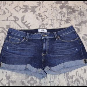 PAIGE Jimmy Jimmy Dark Wash Denim Short- 27